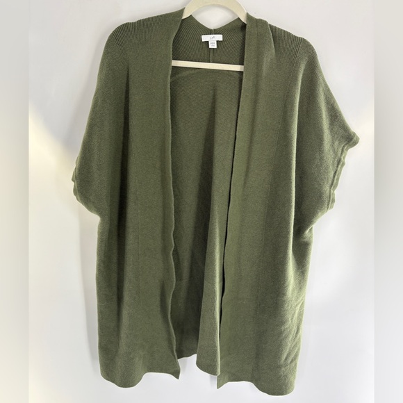 J. Jill Sweaters - J. Jill Forest Green Open Front Cardigan